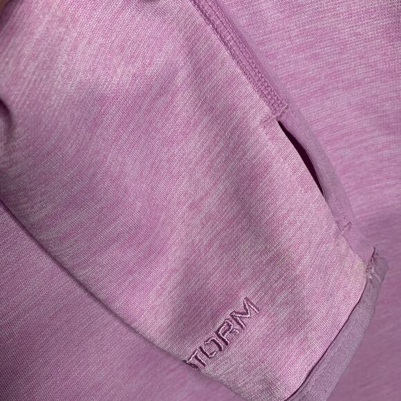 Under Armour Hoodie Women's Size Medium Finger Holes Petal Pink Cold Gear PA3MEP - Picture 3 of 8